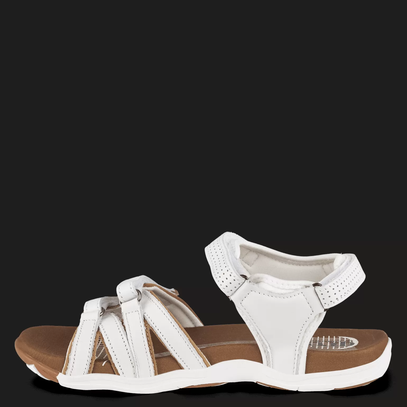 Cheap CORSICA CAIA - WHITE Dame Sandaler med svangstøtte | Sandaler med flad sål